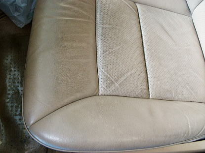 助手席革レザーシートの補修・再塗装